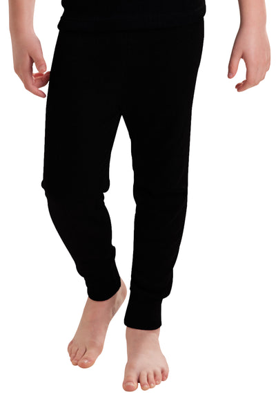 Boys Thermal Underwear Long Pants Black