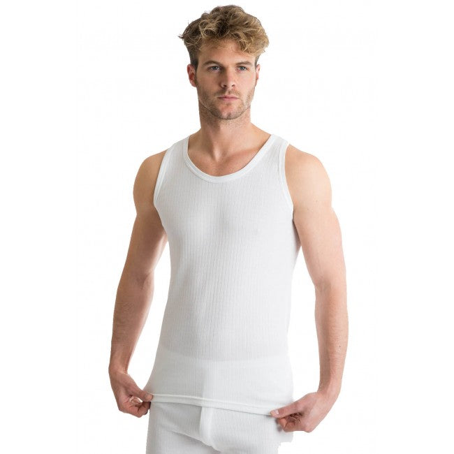 RP Collections® Mens Extra Warm British Made Thermal Underwear Sleeveless  Vest