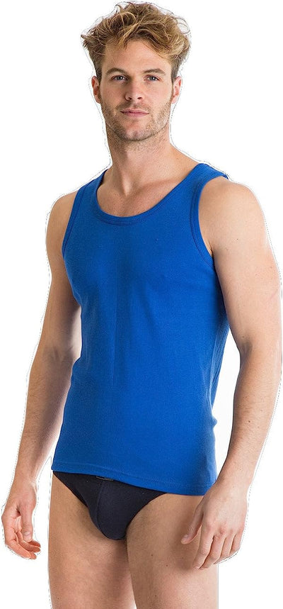 Men's 100% Cotton Vest Tops - Comfortable Sleeveless Undervests, Multi-Pack Options