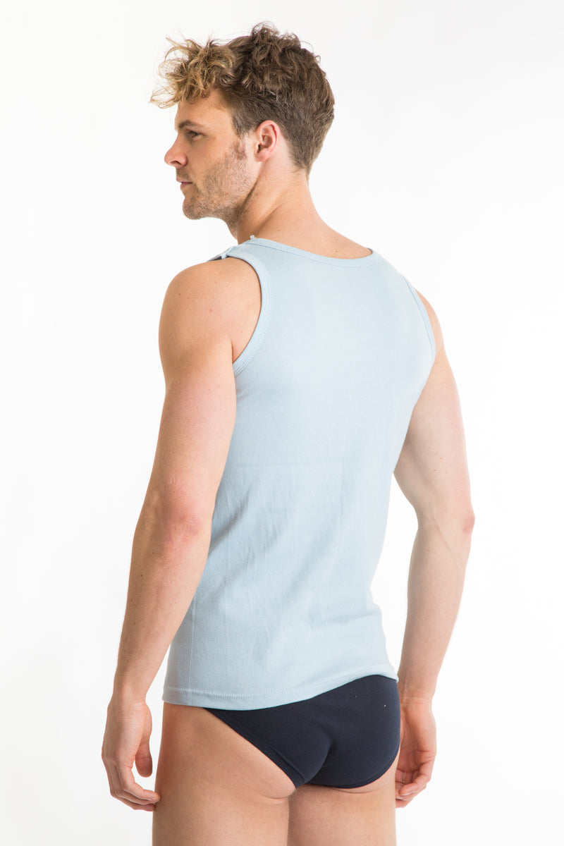 Octave® Pack of 3 Mens 100% Cotton Coloured Vests