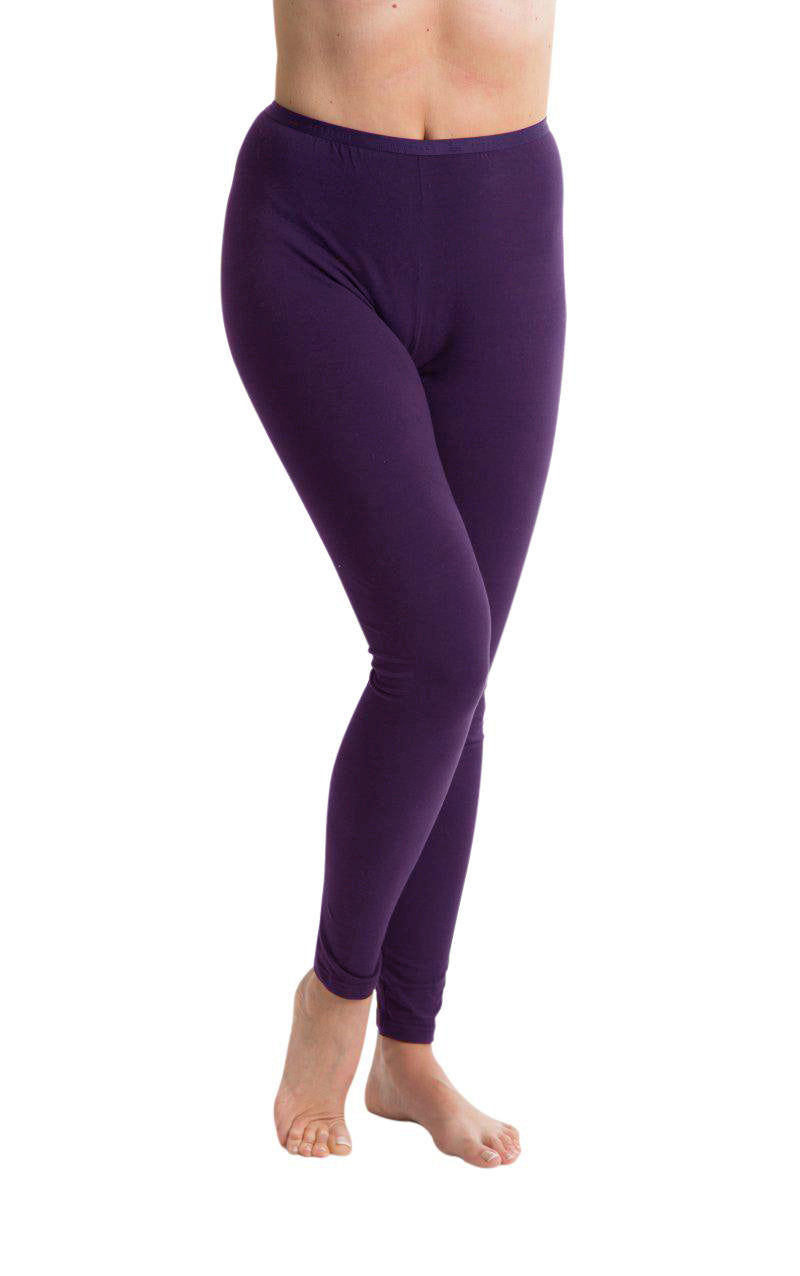 Women's Full Length Cotton Leggings With Elasticated Waist Free