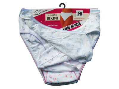 Pack of 10 : Passionelle® Womens Designer Bikini Briefs