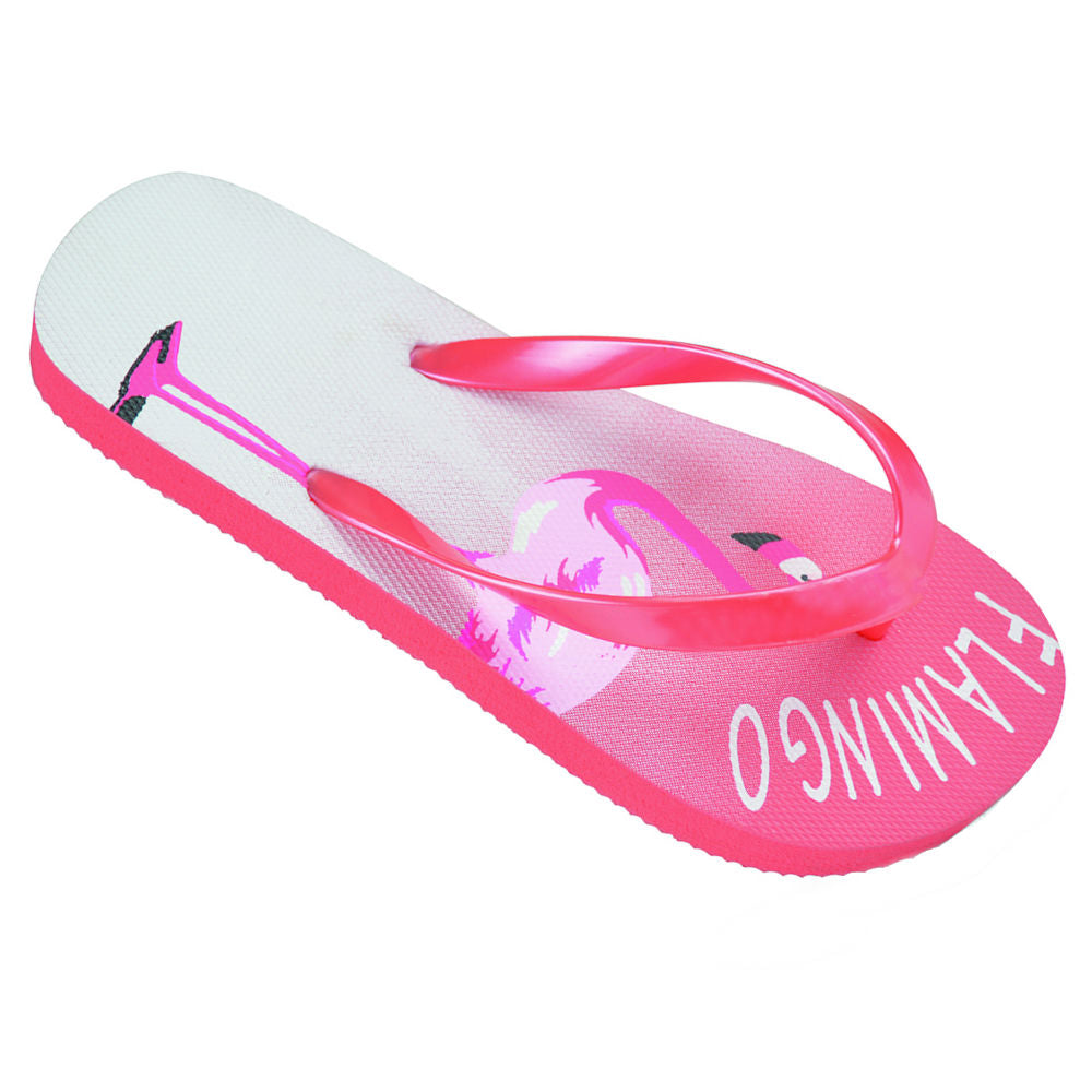 OCTAVE Girls Summer Beach Wear Flip Flops - Flamingo Design