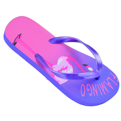 OCTAVE Girls Summer Beach Wear Flip Flops - Flamingo Design