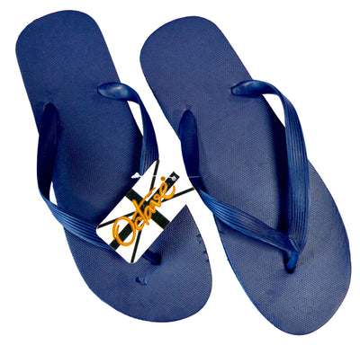 OCTAVE Mens Flip Flops - Solid Plain Design - Navy