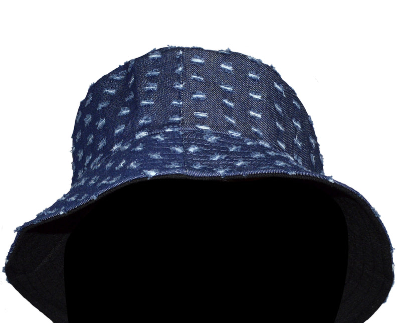 OCTAVE Reversible Bucket Hat - Navy Knit/Black