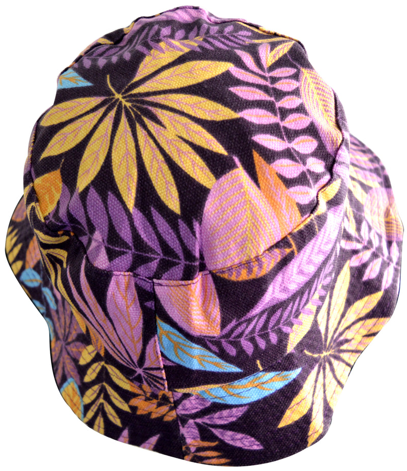 OCTAVE Reversible Bucket Hat - Purple Leaf Print/Stone