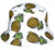 OCTAVE Reversible Bucket Hat - White With Pineapple Print/Black