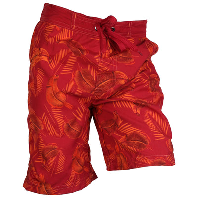 Safari Beach Board Swim Shorts Red