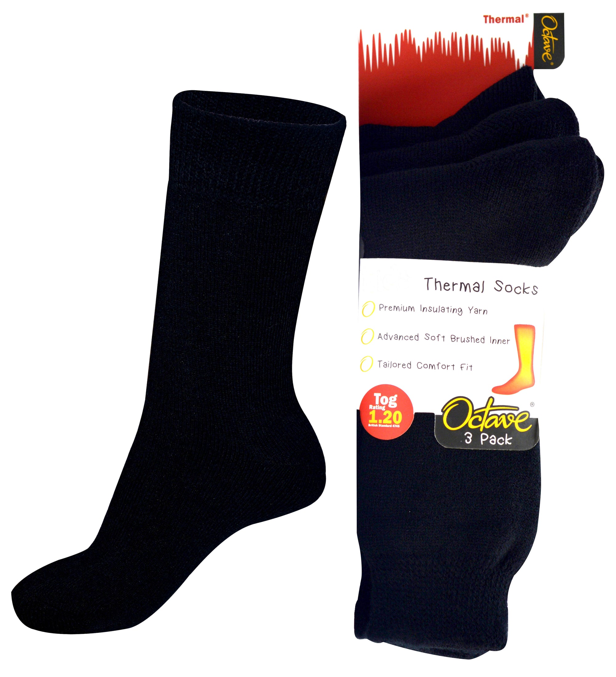 Octave® Boys Thermal Socks 1.2 Tog 3 Pack