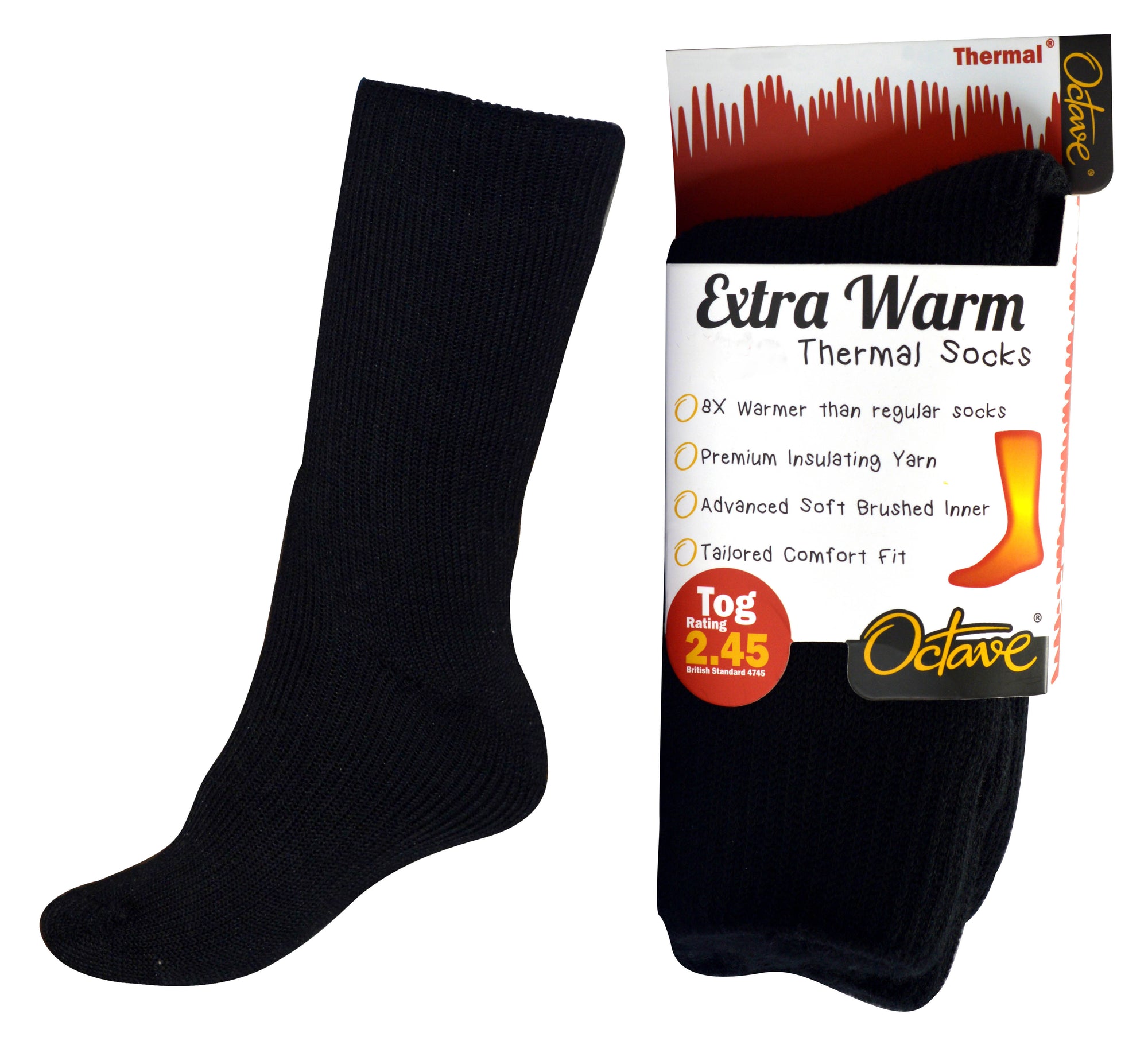 Octave® Boys Extra Warm Thermal Socks 2.45 Tog - British Thermals