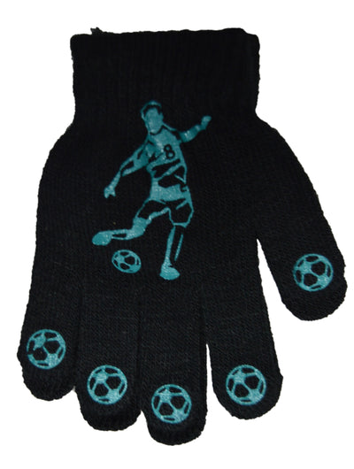 Boys Football Gripper Gloves Blue