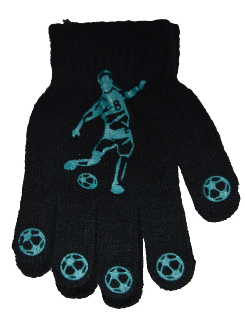 Boys Football Gripper Gloves Blue