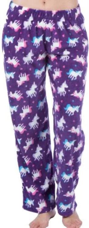 OCTAVE Girls Fun Print Design Super Soft Fleece Loungewear Pants Pyjama Bottoms