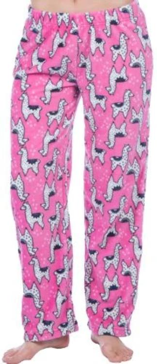 OCTAVE Girls Fun Print Design Super Soft Fleece Loungewear Pants Pyjama Bottoms