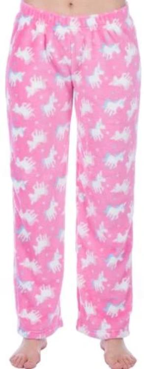 OCTAVE Girls Fun Print Design Super Soft Fleece Loungewear Pants Pyjama Bottoms