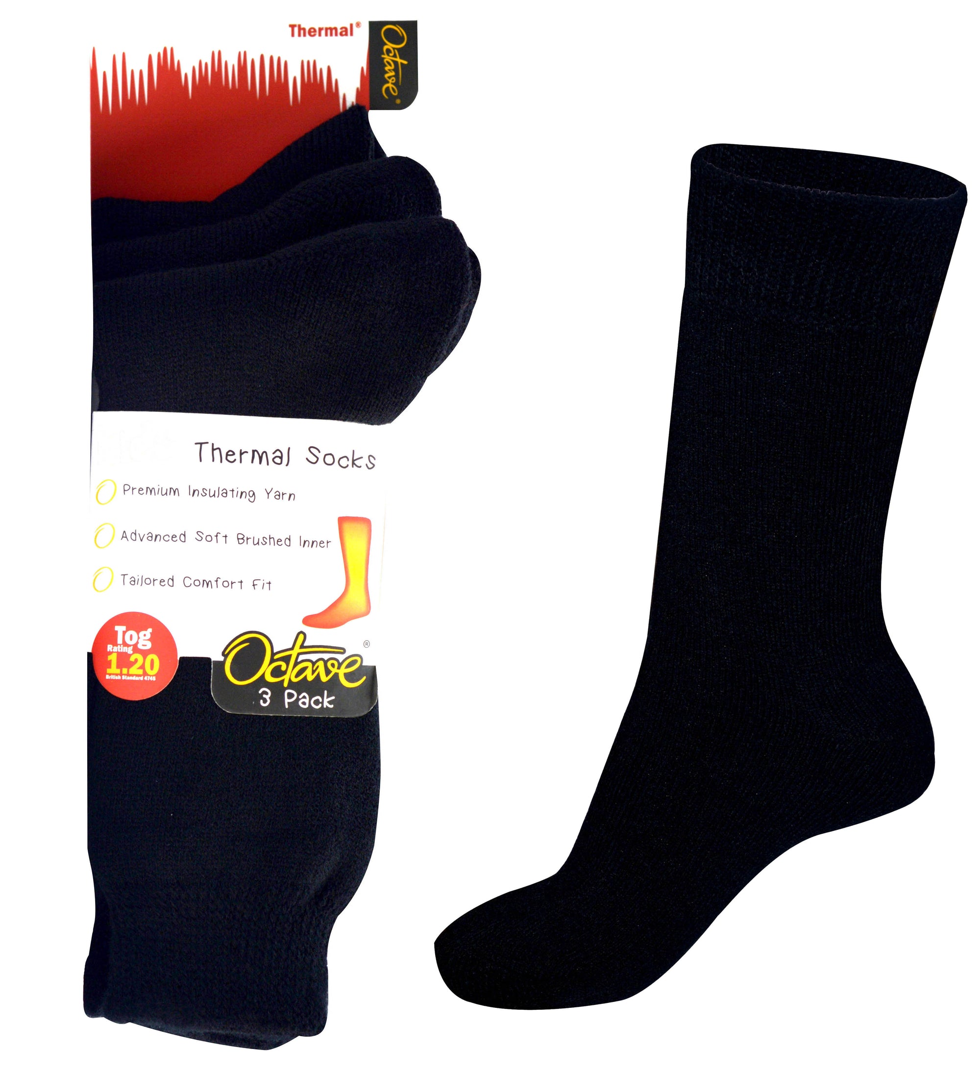 Octave® Girls Thermal Socks 1.2 Tog 3 Pack