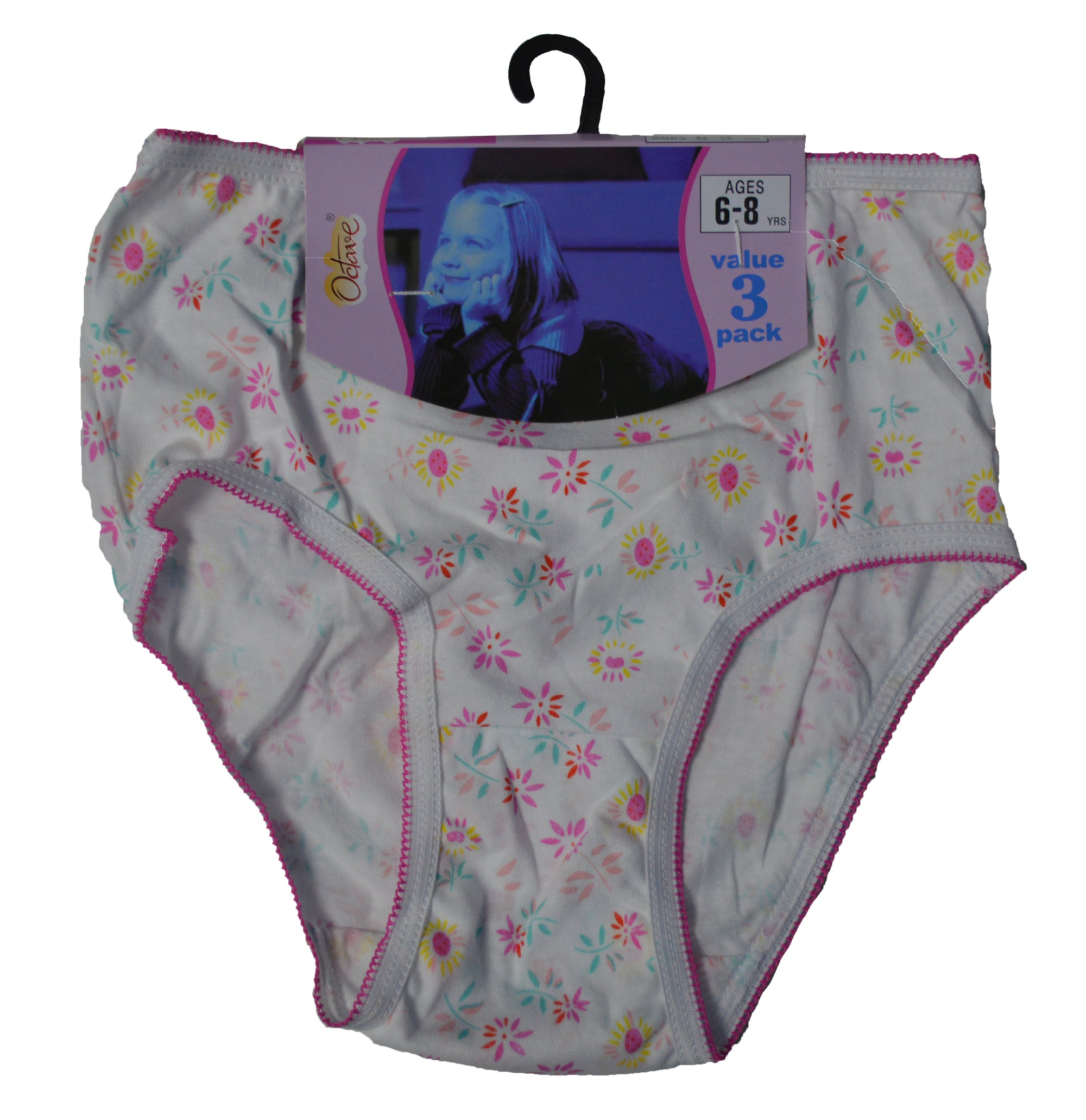 Girls cotton printed briefs