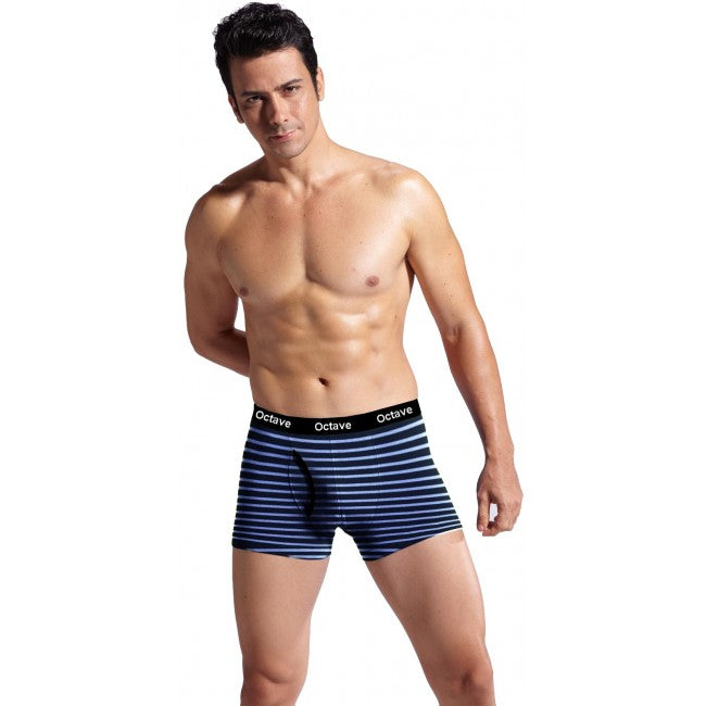 Octave® Mens Designer Striped Boxer Shorts Gift Boxed - Pack of 2