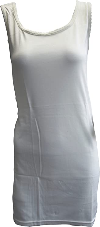 Palm British Made Ladies/Womens Thermal Interlock Sleeveless Vest - Picot Edge