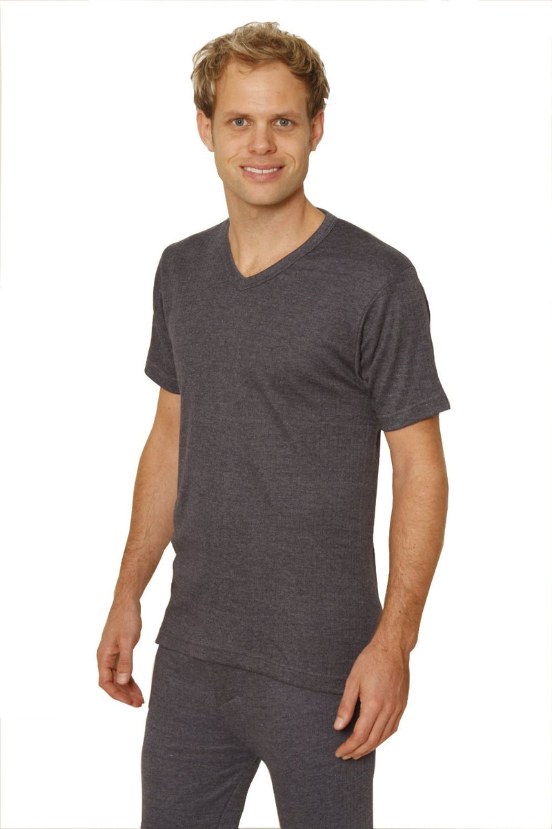 Octave® Mens Thermal Underwear Short-Sleeve V-Neck Vest