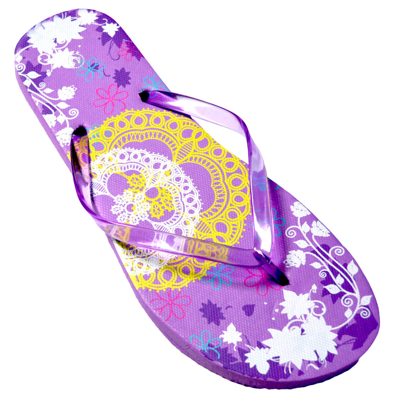 OCTAVE Ladies Summer Beach Wear Flip Flops - Lace Design