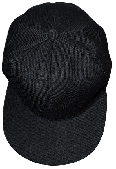 OCTAVE Unisex Baseball Cap Hat - Plastic Snap Strap Closure - Black