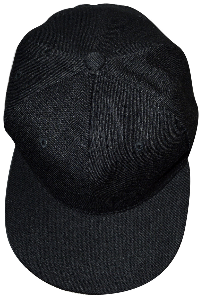 OCTAVE Unisex Baseball Cap Hat - Plastic Snap Strap Closure - Black
