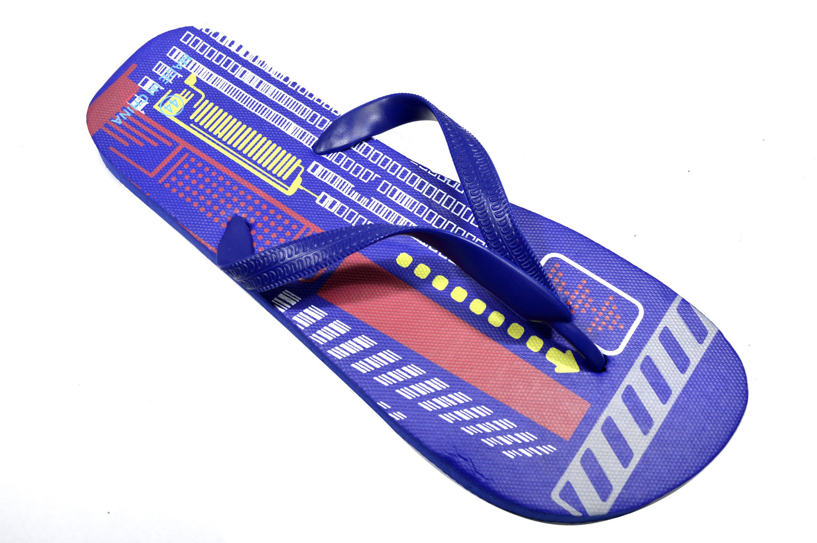 OCTAVE Mens Flip Flops - Techno Design - Blue