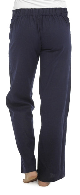OCTAVE Ladies Linen Trousers -  Navy (Back)