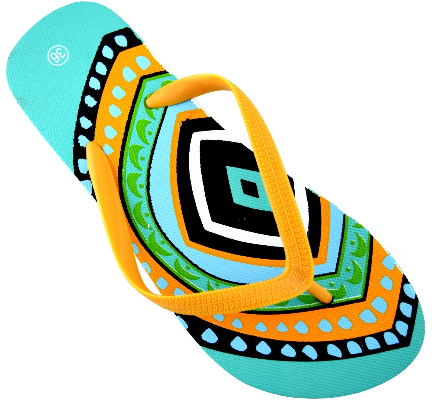OCTAVE Ladies Summer Beach Wear Flip Flops Optic Illusion Design