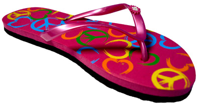 OCTAVE Ladies Summer Beach Wear Flip Flops - Peace Design