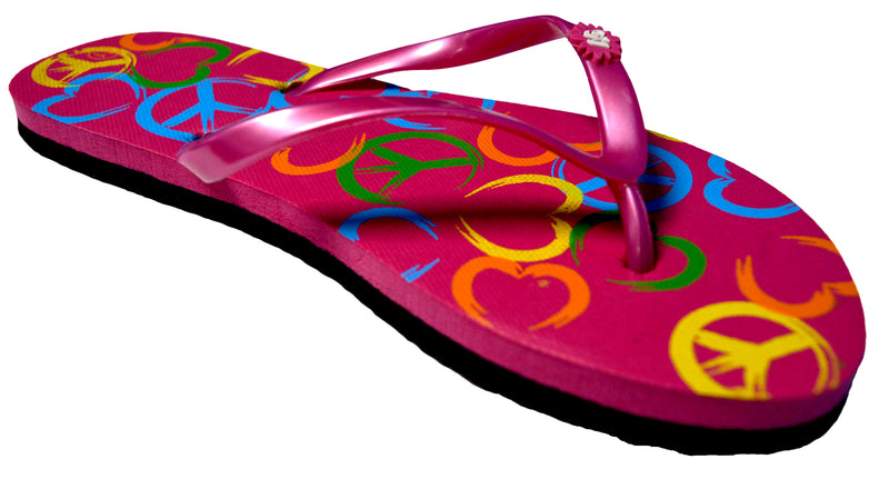 OCTAVE Ladies Summer Beach Wear Flip Flops - Peace Design