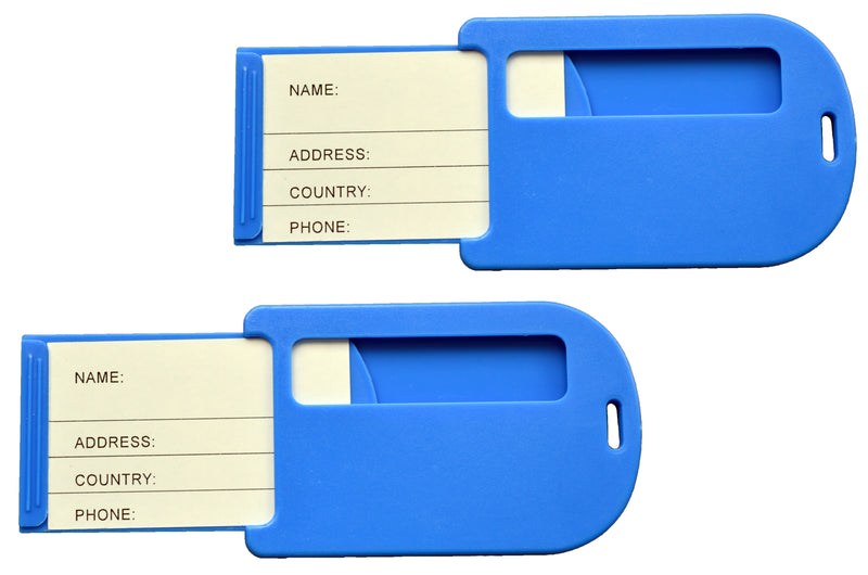 Octave Blue travel luggage tags