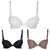 Passionelle® Womens Seamless 2 Cup Sizes Bigger Padded Push Up Bras - Pack of 3