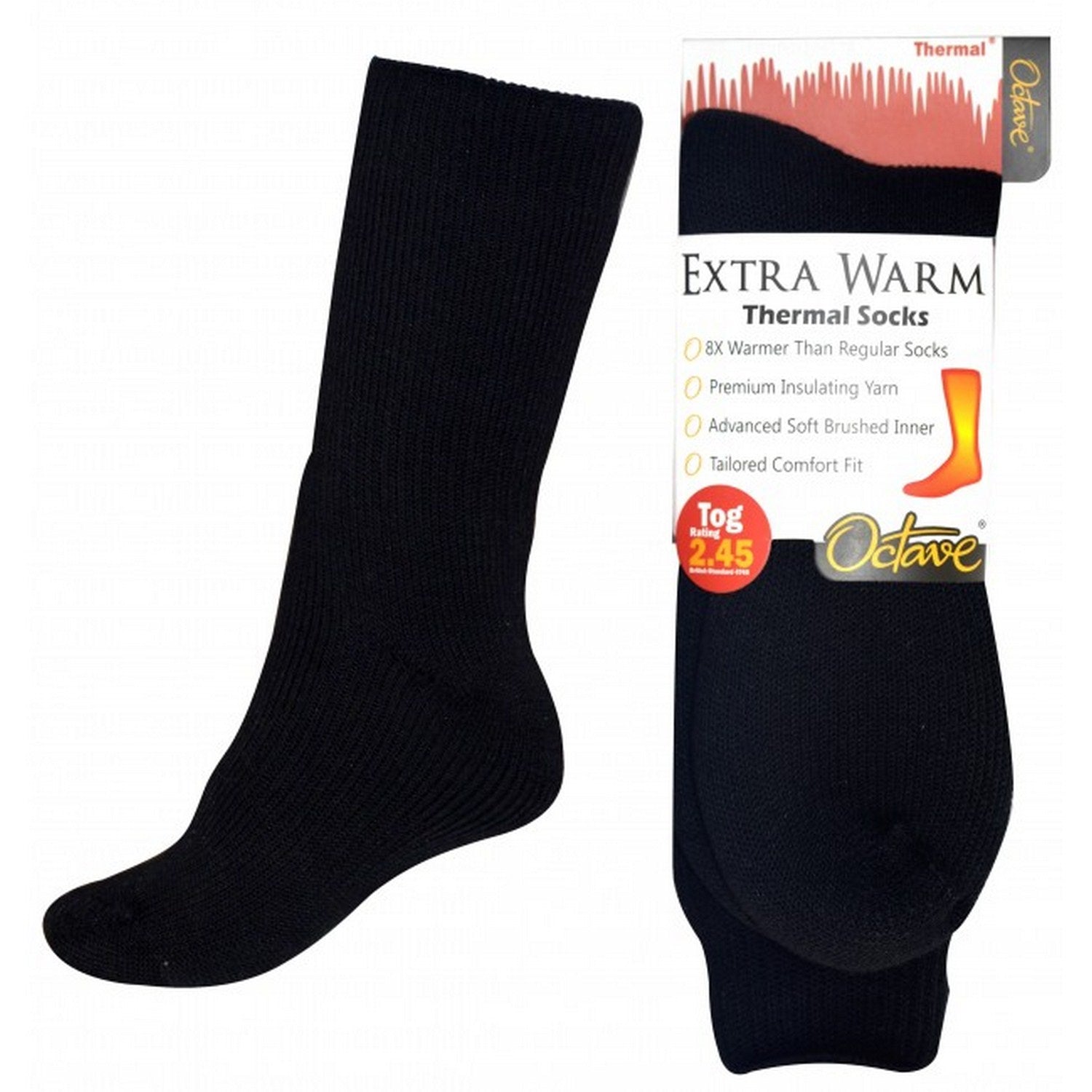 OCTAVE Mens Extra Warm Thermal Socks - 2.45 TOG