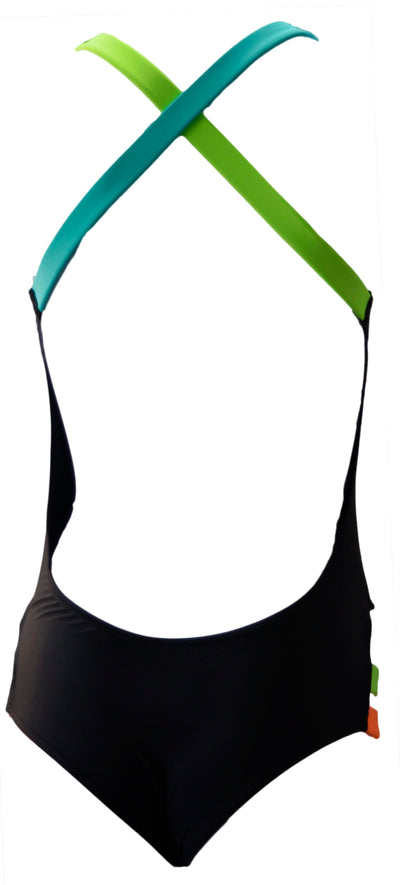 OCTAVE Ladies Swimwear Swimsuit Beachwear Collection - One Piece Monokini Design - Black