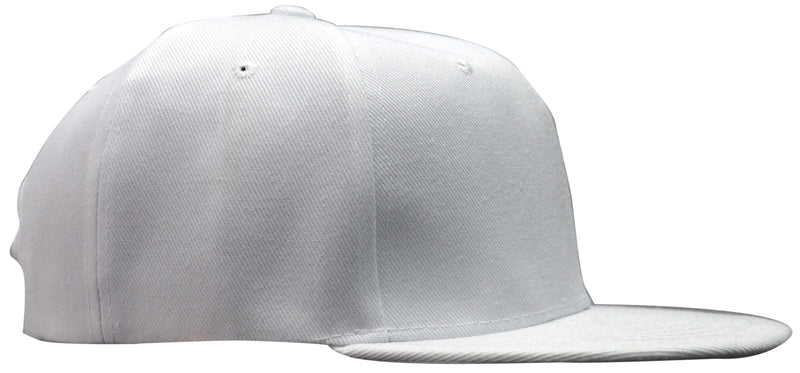 OCTAVE Unisex Baseball Cap Hat - Plastic Snap Strap Closure - White