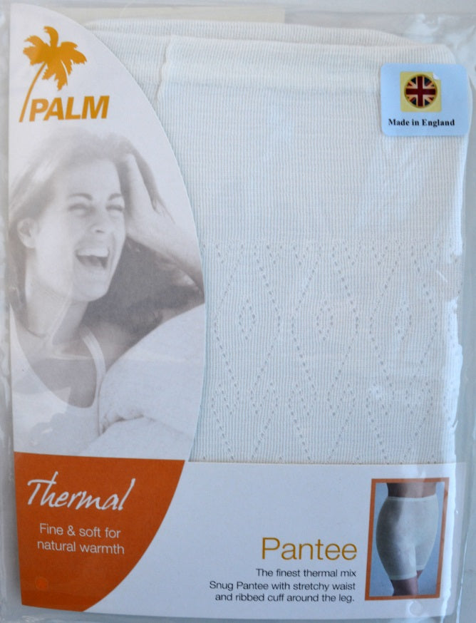 Palm British Made Ladies/Womens Thermal Fancy Knit Pantee