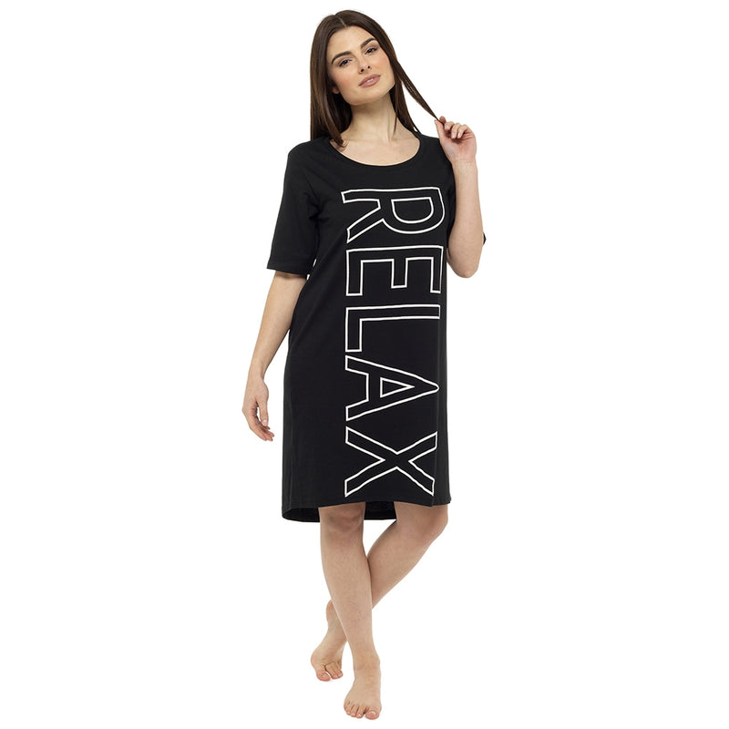 Octave Ladies Loose Fit Printed Nightshirt