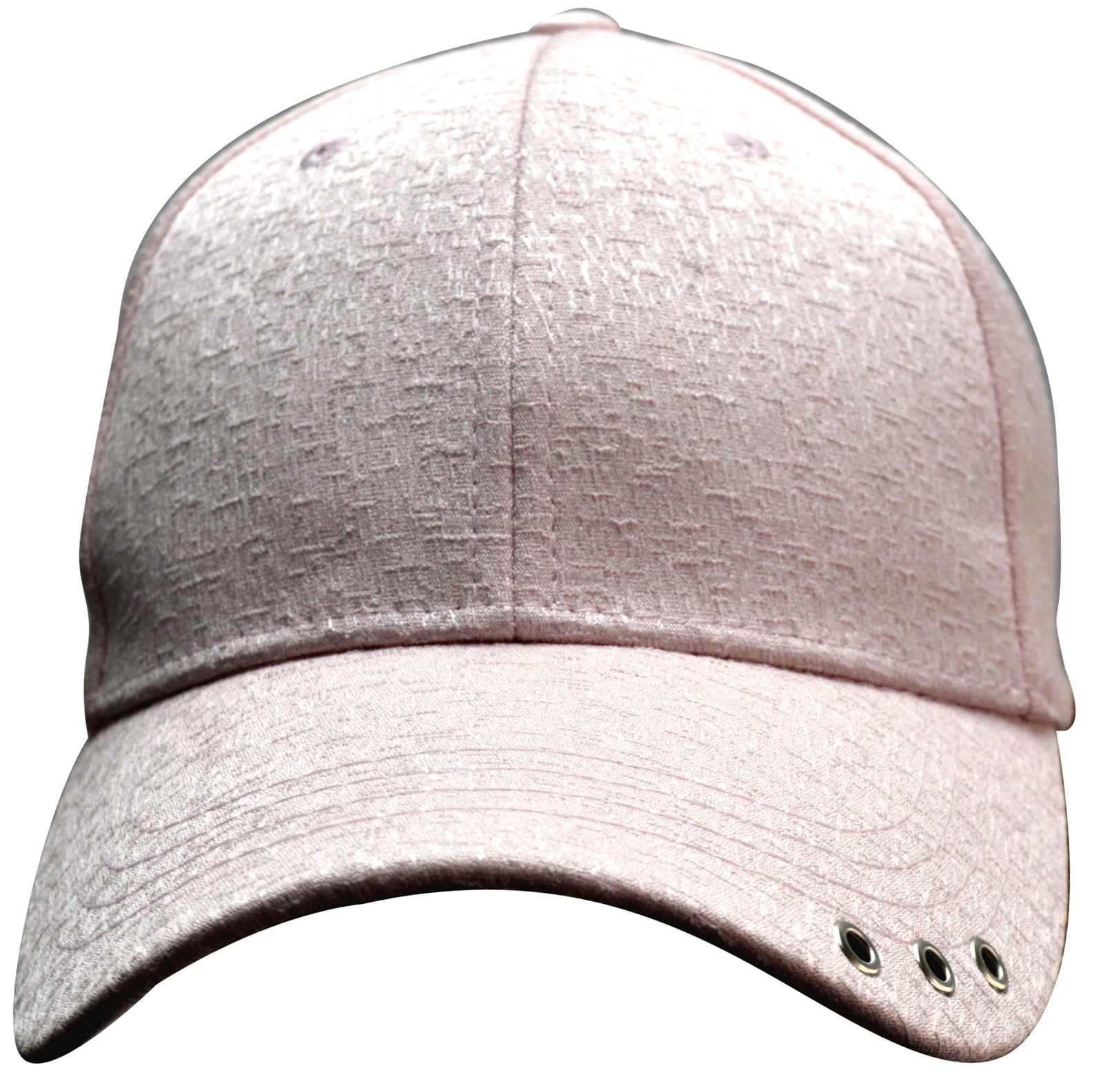 OCTAVE Unisex Baseball Cap Hat - Tuck Strap Embossed Design 3 Metal Eyelets - Pink