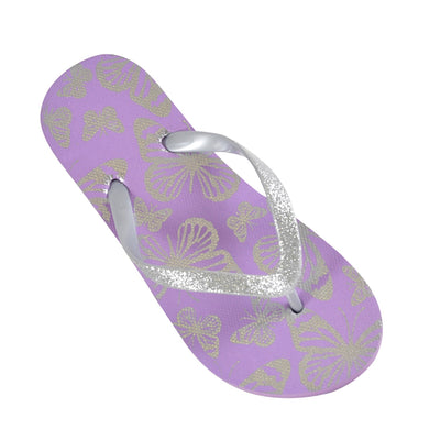 Flip Flop Purple Butterfly