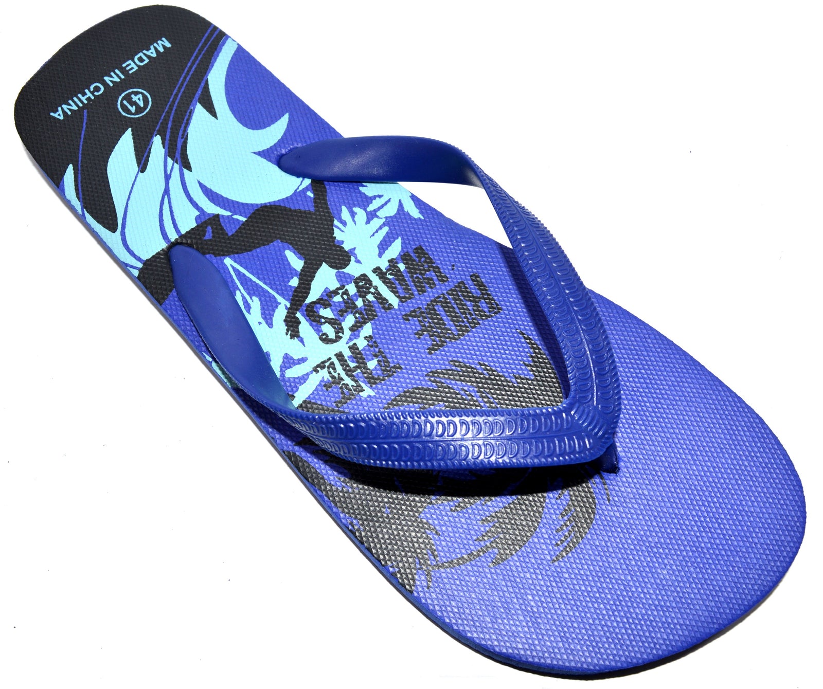 OCTAVE Mens Flip Flops - Surfing Design - Blue