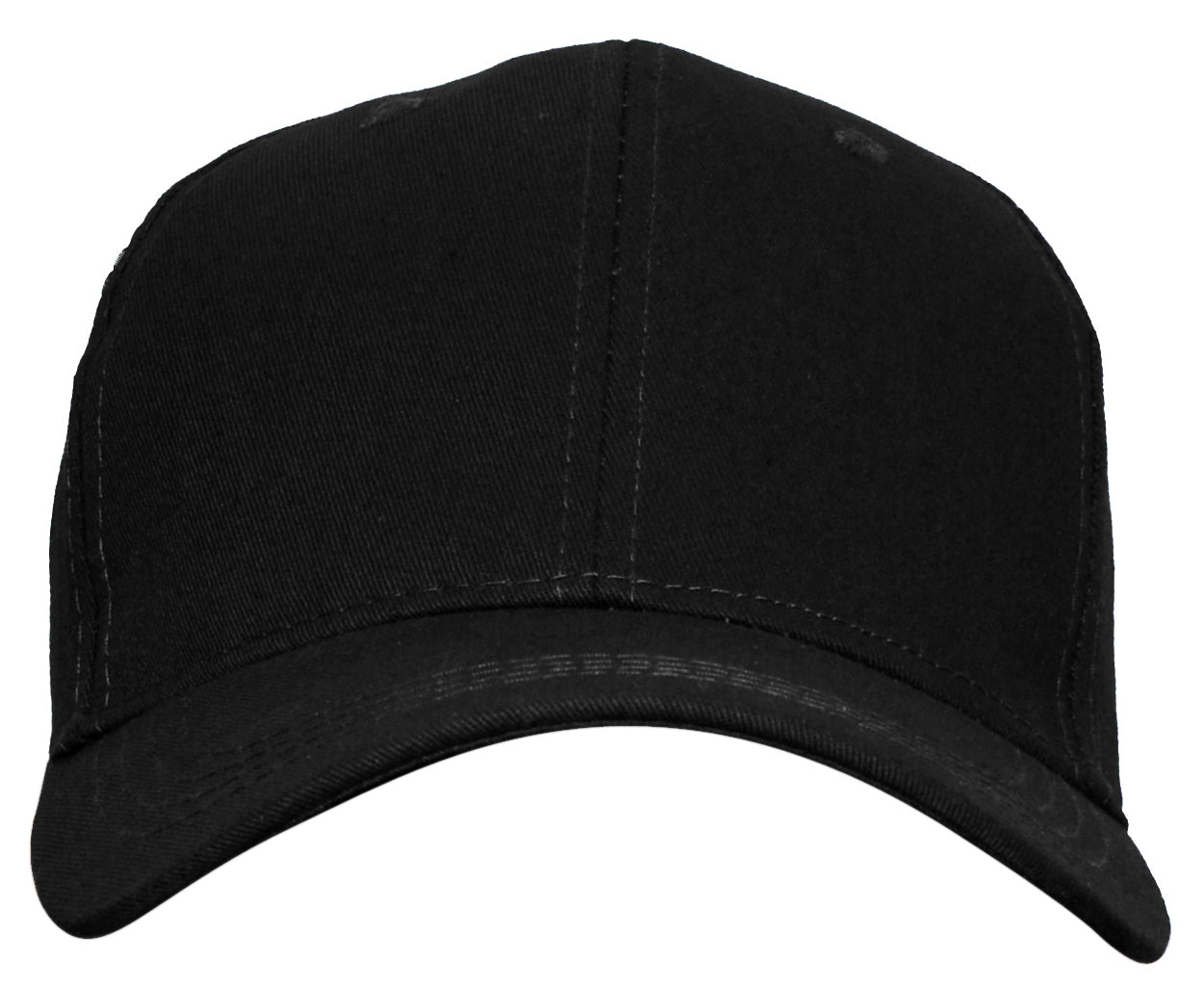 OCTAVE Unisex Baseball Cap Hat - Curved Peak Adjustable Metal Buckle - Black
