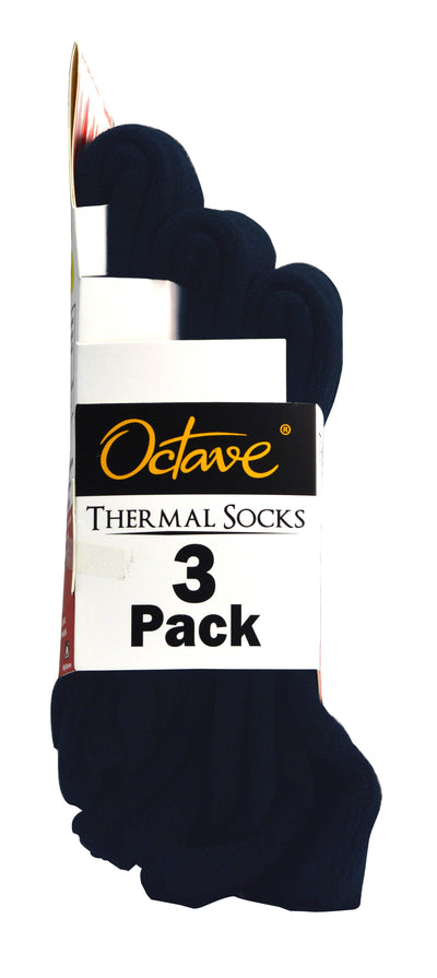 OCTAVE Mens Thermal Socks - 1.2 TOG  Pack of 3 - Navy