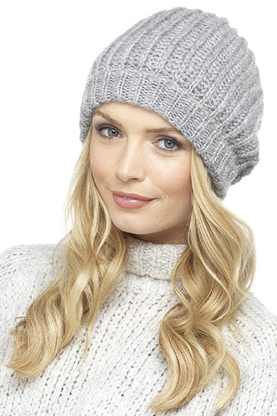 Grey Ladies Knitted Hat