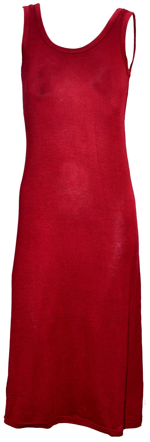 OCTAVE Ladies Maxi Dress - Red (Front)
