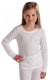 Girls Thermal Underwear Long Sleeve Top white