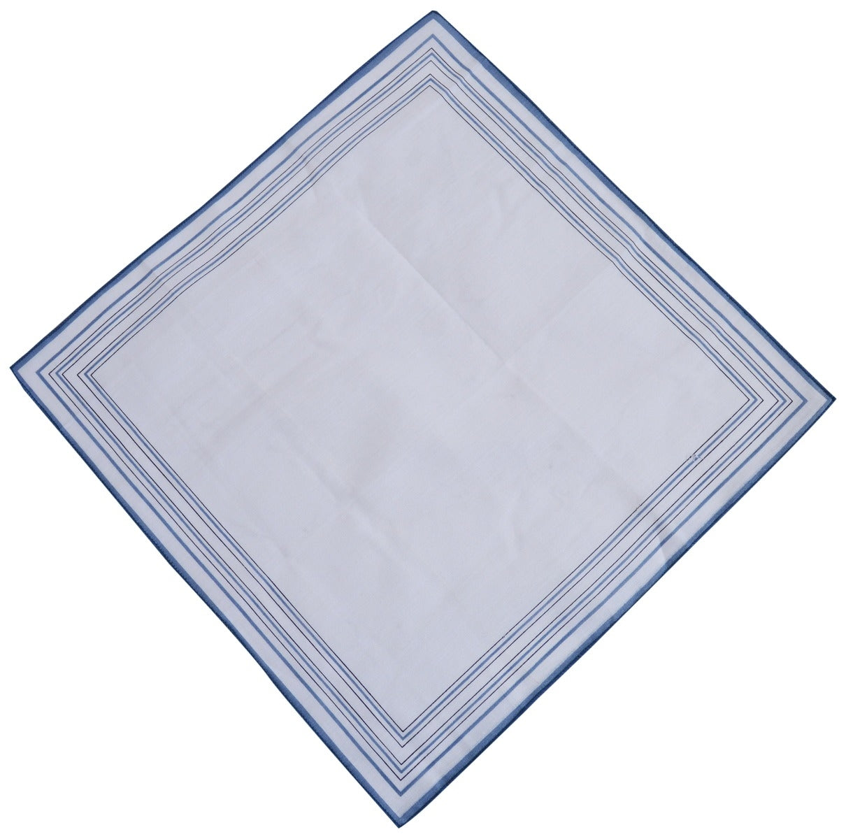 OCTAVE Mens White 100% Cotton Handkerchiefs With Printed Colour Border - 5 Pack