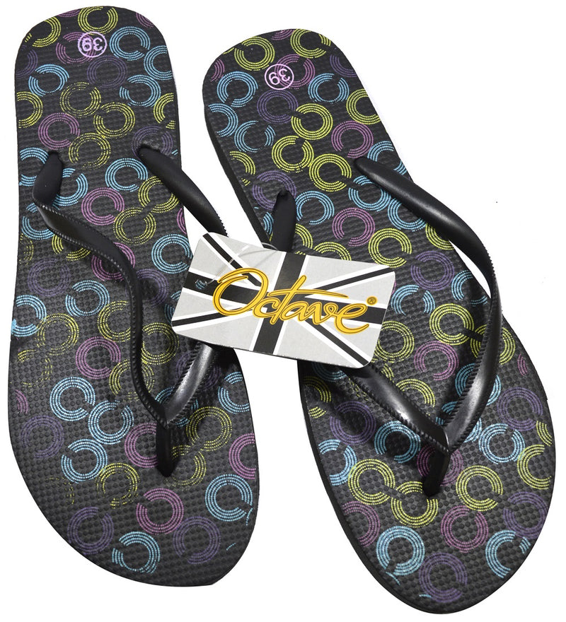 OCTAVE Ladies Summer Beach Wear Flip Flops - Links Design